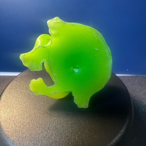 Vintage Wax Candle Decorative Hand Crafted Frog Figural Figurine Bright Green - Picture 6 of 10